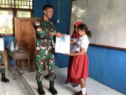 Satgas Yonif 125/SMB Tingkatkan minat Belajar Siswa Melalui Kuis