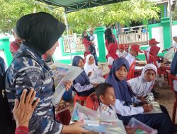 Sebagai Wujud Ketahanan Pangan Sektor Laut, Lantamal XIV Laksanakan Makan Siang Bergizi Bersama Masyarakat Kampung Biantsi