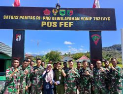Satgas Yonif 762/VYS Ikuti Kegiatan Sosialisasi Kanker dari Yayasan Sosial Kanker Indonesia