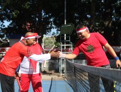 Semarakan HUT ke-79 RI, Kodim 1608/Bima Gelar Turnamen Tenis Lapangan Ceria
