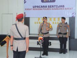 Kapolres Sumbawa Barat Pimpin Serah Terima Jabatan Kasat Reskrim