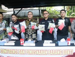 Polda Kalbar Berhasil Gagalkan Penyelundupan Narkotika jenis Sabu Sebanyak 19.908 gram dan Ekstasi 22.228 Butir