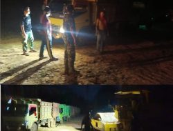 Percepat Satgas TMMD Ke 121 Kodim 1210/Landak Lembur Malam Tuntaskan Pekerjaan Jalan Tinggal 5 Persen Lagi