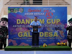 Danrem 162/Wira Bhakti Resmi Membuka Turnamen Bola Voli Danrem Cup 2024