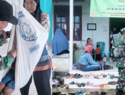 Babinsa Koramil Ulilin Bantu Petugas Kesehatan Gelar Posyandu dan Pemberian PMT