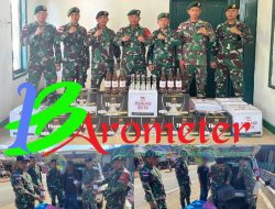 Satgas Pamtas Yonarmed 11 Kostrad Gagalkan Penyelundupan Ratusan Kaleng dan Botol Minuman Keras di Perbatasan Nunukan