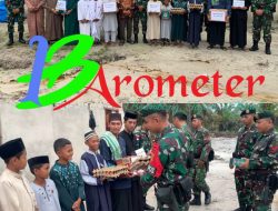 Satgas Pamtas RI-Malaysia Yonarmed 11 Kostrad Bagikan Bantuan ke Ponpes Yayasan Ahmad Bone