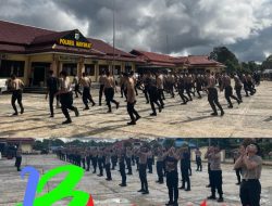 Jumat Sehat Ciptakan Kondisi Prima, Polres Maybrat Laksanakan Olahraga Bersama Personel BKO Polda Papua Barat dan BKO Brimob