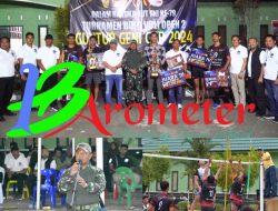 Dansatgas Pamtas Yonarmed 11 Kostrad Pimpin Penutupan Turnamen Bola Voli Open II Guntur Geni Cup 2024