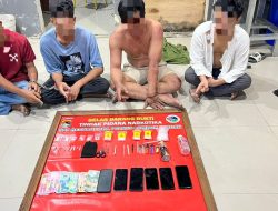 Ungkap Peredaran Sabu di Kecamatan Praya Barat, Polres Loteng Amankan Empat Orang Terduga Pelaku