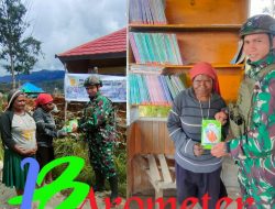 Tingkatkan Produktivitas Lahan Kosong, Satgas Yonif 323 TK Eromaga Berikan Bibit Sayuran