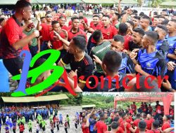Tombak Band Ikut Meriahkan Panggung Hiburan Saat Olahraga Bersama Perwira Jajaran Pasmar 3