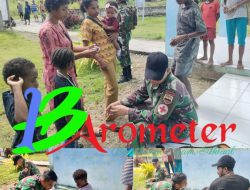 Peduli Kesehatan Warga, Satgas Yonif 131/Brs Beri Pengobatan Gratis Kepada Warga