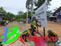 Satgas Pamtas Yonarmed 11 Kostrad Laksanakan Pemeliharaan Patok Batas Negara