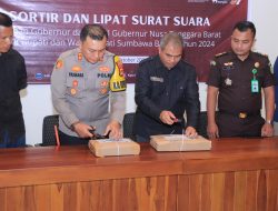 Kapolres Sumbawa Barat Hadiri Pembukaan Surat Suara Bersama KPU