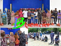 Peduli Kelestarian Lingkungan Hidup, Wadan Pasmar 3 Lepas Tukik di Pantai Tuturuga