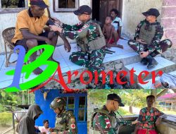 Hadir Untuk Masyarakat, Satgas Pamtas Yonif 131/BRS Laksanakan Komsos dan Pelayanan Kesehatan