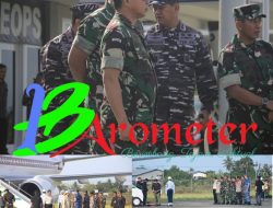 Pangkoarmada III Dampingi Panglima TNI Sambut Presiden RI Di Merauke