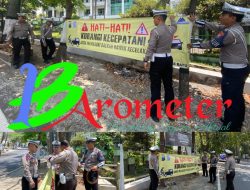 Anggota Satlantas Polres Batu Lakukan Pemetaan dan Pasang Spanduk di Lokasi Rawan Kecelakaan dan Bencana Demi Keselamatan Masyarakat