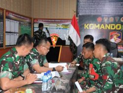 Evaluasi Program Teritorial, Tim Wasev Ster Mabes TNI Datangi Satgas Pamtas Yonarmed 11 Kostrad di Pos Kotis