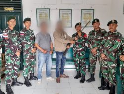 Pembinaan Teritorial Secara Humanis, Warga Serahkan Senjata ke Satgas Pamtas Yonarmed 11 Kostrad