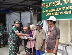 Wujud Kemanunggalan TNI dengan Rakyat, Batalyon Infanteri 125/SI’MBISA Gelar Bakti Sosial dan Karya Bakti