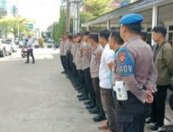 Kapolsek AKP Jatmiko Pimpin Pengamanan Kampanye Blusukan Paslon Walikota Pontianak Nomor Urut 2