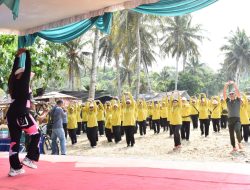 Kodim 0818/Malang-Batu Gelar Olahraga Bersama dan Bersih-bersih Pantai