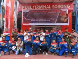 Danpasmar 3 Dukung Prajurit Petarung Ikuti Simulasi Kebakaran dan Unjuk Rasa di Fuel Pertamina Sorong