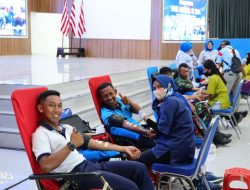 Jelang Hari Armada RI, Komandan Lantamal XIV Sorong Hadiri Donor Darah di Koarmada III