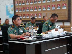 Melalui Vicon, Pangdam II/Swj Ikuti Forum Evaluasi Bersama Kasad