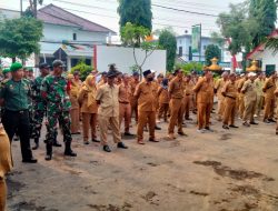 Anggota Koramil 0818/14 Turen Ikuti Apel Pagi Bersama dan Pemeriksaan Kesehatan Gratis