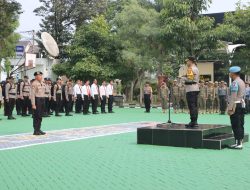 Polres Batu Gelar Apel Pengecekan dan Pergeseran Pasukan Pengamanan TPS