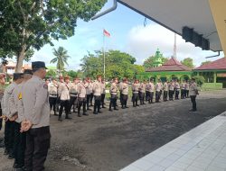 Pimpin Apel Kesiapan Pengamanan Pilkada 2024, Kapolsek Gelumbang Tekankan Personel Junjung Tinggi Netralitas