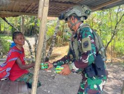 Komsos Marinir Habema Disambut Gembira Warga Kampung Kuaserama
