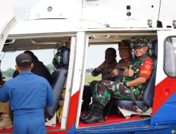Gunakan Helikopter, Pangdam II/Swj Bersama Pj Gubernur dan Kapolda Pantau Pemungutan Suara di Wilayah Sumsel