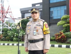 Kabagdalops Roops Polda Sumsel Pimpin Apel Pagi Personel Satgas OMP