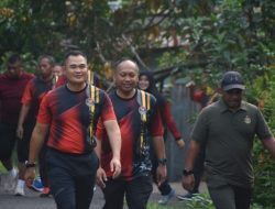 Pererat Silaturahmi dan Jaga Kesehatan, Danrem Ajak Warga Korem 044/Gapo Olahraga Bersama