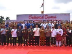 Danrem 044/Gapo Ikuti Deklarasi Damai Pemilihan Gubernur dan Wakil Gubernur Sumsel