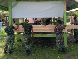 Dukung Kemajuan Pendidikan Agama, Kodim 0102/Pidie Rehabilitasi Balai Pengajian di Desa Lancang