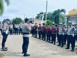 Jajaran Polres Mesuji Amankan Kampanye Akbar Paslon Bupati Nomor Urut 2