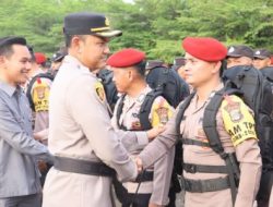 Kapolres Mesuji Pimpim Apel Pergeseran Pasukan Operasi Mantap Praja Krakatau 2024