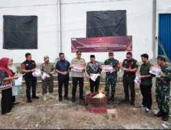 Kapolres Mesuji Hadiri Pemusnahan Surat Suara Lebih dan Rusak di Kantor Logistik KPUD
