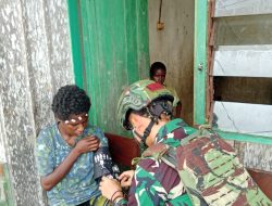 Door to Door, Satgas Pamtas Yonif 141/AYJP Beri Layanan Kesehatan ke Masyarakat Asmat