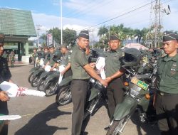 Perkuat Mobilitas Babinsa, Dandim 0417/Kerinci Serahkan 70 Unit Randis Sepeda Motor  