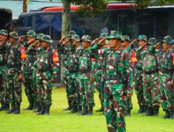 Puluhan Anggota Kodim 1707/Merauke Ikuti Apel Kesiapsiagaan Bencana