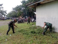 Peringati Hari Juang TNI AD ke-79, Kodim 0426/TB Gelar Karya Bakti Pembersihan Pasar Putri Agung