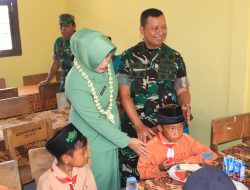 Dukung Program Unggulan Kodam II/Sriwijaya, Kodim 0419/Tanjab Gelar Dapur Masuk Sekolah di SDN 100/V