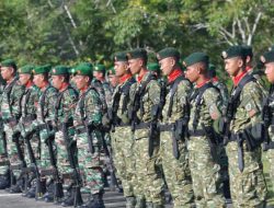 Satgas Pamtas Yonarmed 11 Kostrad Ikuti Upacara Peringatan Hari Juang TNI AD di Kodim 0911/Nunukan