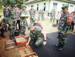 Pangdam V/Brw Ground Breaking Pembangunan Musholla di Pos Gabma